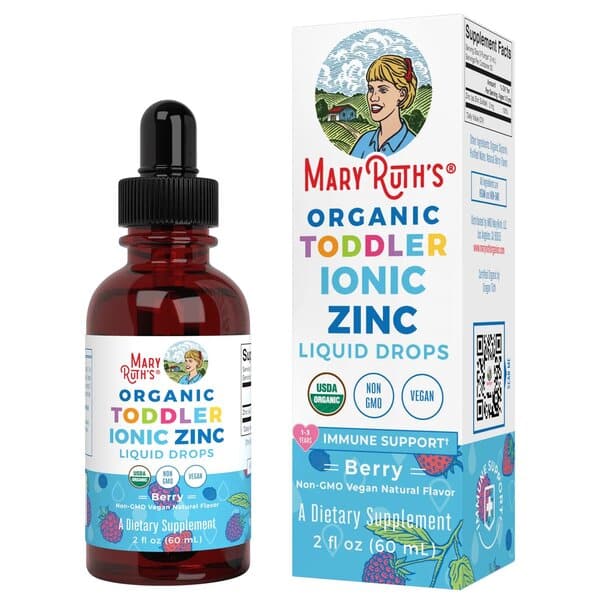 MaryRuth Organics - Ekologiska Joniska Zinkdroppar för Småbarn, Bärsmak - 60 ml | Vitaminer och MineralerVeganska produkterVissa mineralerZinkHälsokost | Apoteka