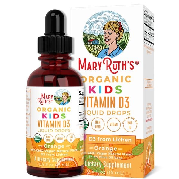 MaryRuth Organics - Ekologiska Vitamin D3 Droppar för Barn, Apelsin - 15 ml | Vitaminer och MineralerVeganska produkterHälsa och välbefinnandeVissa vitaminerHälsokostKvinnors vitaminerBarns hälsa | Apoteka