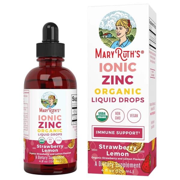 MaryRuth Organics - Ekologiska Joniska Zinkdroppar, Jordgubb-Citron - 120 ml | Vitaminer och MineralerVissa mineralerZinkHälsa och välbefinnandeHälsokost | Apoteka