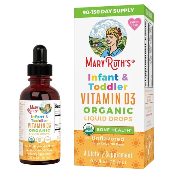 MaryRuth Organics - Ekologiska D3-vitamindroppar för spädbarn och småbarn, 15 ml | Vitaminer och MineralerVeganska produkterVissa vitaminerD-vitaminHälsokost | Apoteka