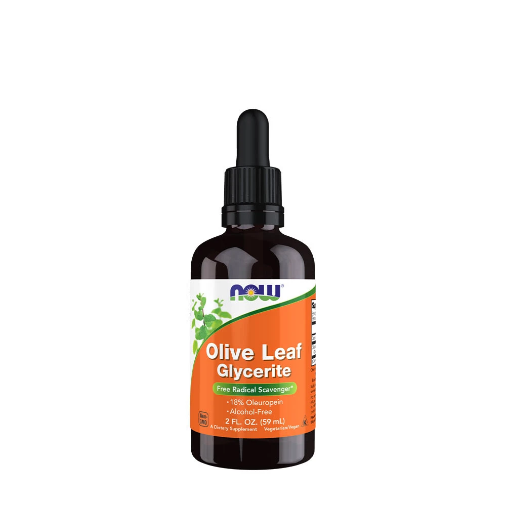 NOW Foods - Olivbladsglycerit, 59 ml | Vitaminer och MineralerVeganska produkterHälsa och välbefinnandeHälsokostÖrter och växtbaserade preparat | Apoteka
