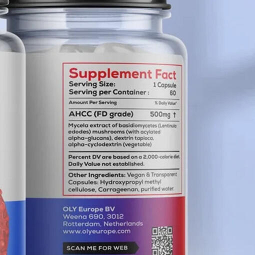 Oly - AHCC, 500 mg, 60 kapslar - Bild 2