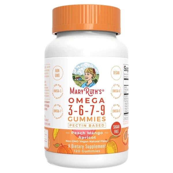 MaryRuth Organics - Omega 3-6-7-9, Persika Mango Aprikos, 120 gummibjörnar | Hälsa och välbefinnandeCLA (konjugerad linolsyra)HälsokostSkuldfria godsakerNordisk vitalitetOmega & Näringsoljor | Apoteka