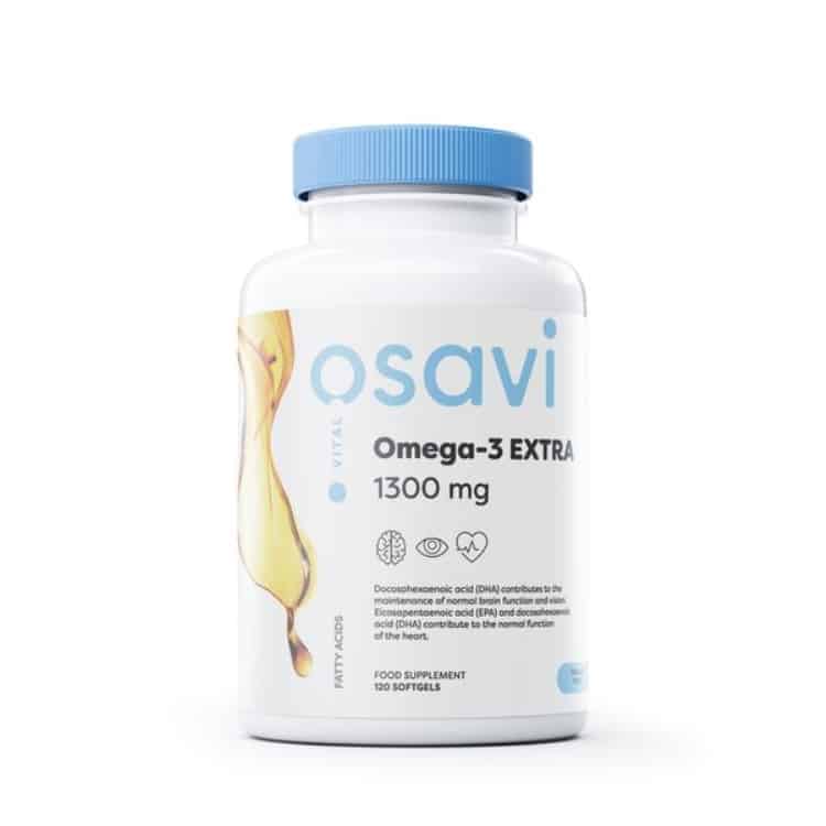 Osavi - Omega-3 Extra, 1300 mg (Citron), 120 mjuka kapslar | Vitaminer och MineralerHälsa och välbefinnandeOmegas - EFA - CLA - oljorOmega och fiskoljaHälsokostOmega & Näringsoljor | Apoteka