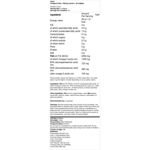 1300 mg (Citron) - 60 bløde kapsler