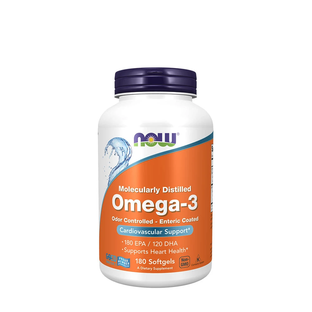 NOW - Omega-3 Enteric Coated, 180 mjukkapslar | Vitaminer och MineralerOmegas - EFA - CLA - oljorOmega och fiskoljaHälsokostOmega & Näringsoljor | Apoteka