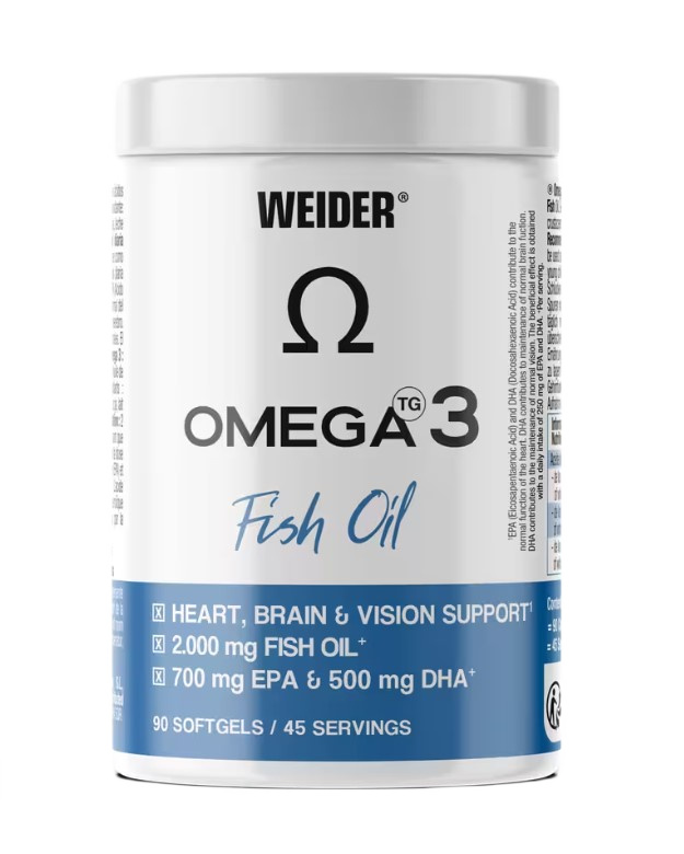Weider - Omega 3 Fiskolja, 2000 mg - 90 kapslar | Omega och fiskoljaHälsokostOmega & Näringsoljor | Apoteka