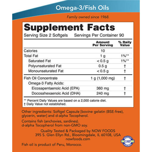 NOW - Omega-3 Mini Gels, storlek - Bild 2