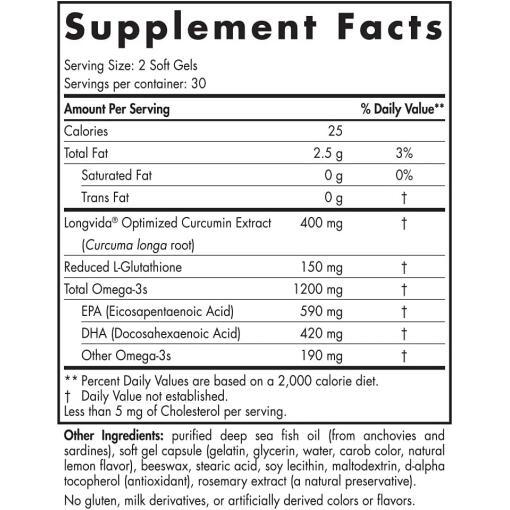 Nordic Naturals - Omega Curcumin, 1200 mg, 60 kapslar - Bild 3