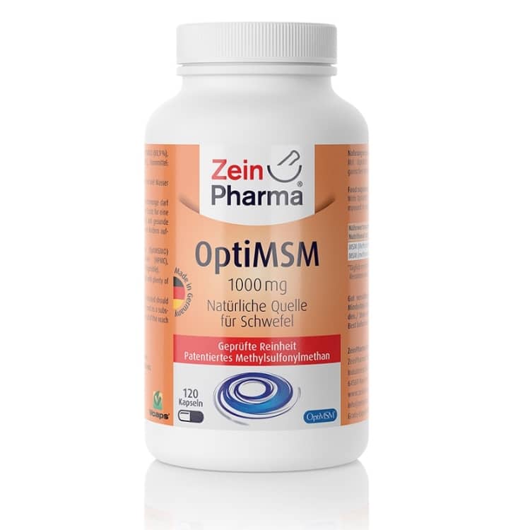 Zein Pharma - OptiMSM, 1000 mg, 120 kapslar | Hälsa och välbefinnandeHälsokostStöd för ledernaMSM | Apoteka