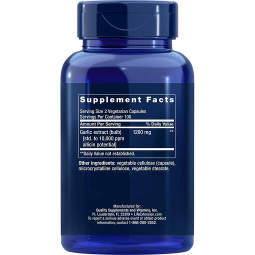 Life Extension - Optimerad Vitlök, 200 kapslar - Bild 3