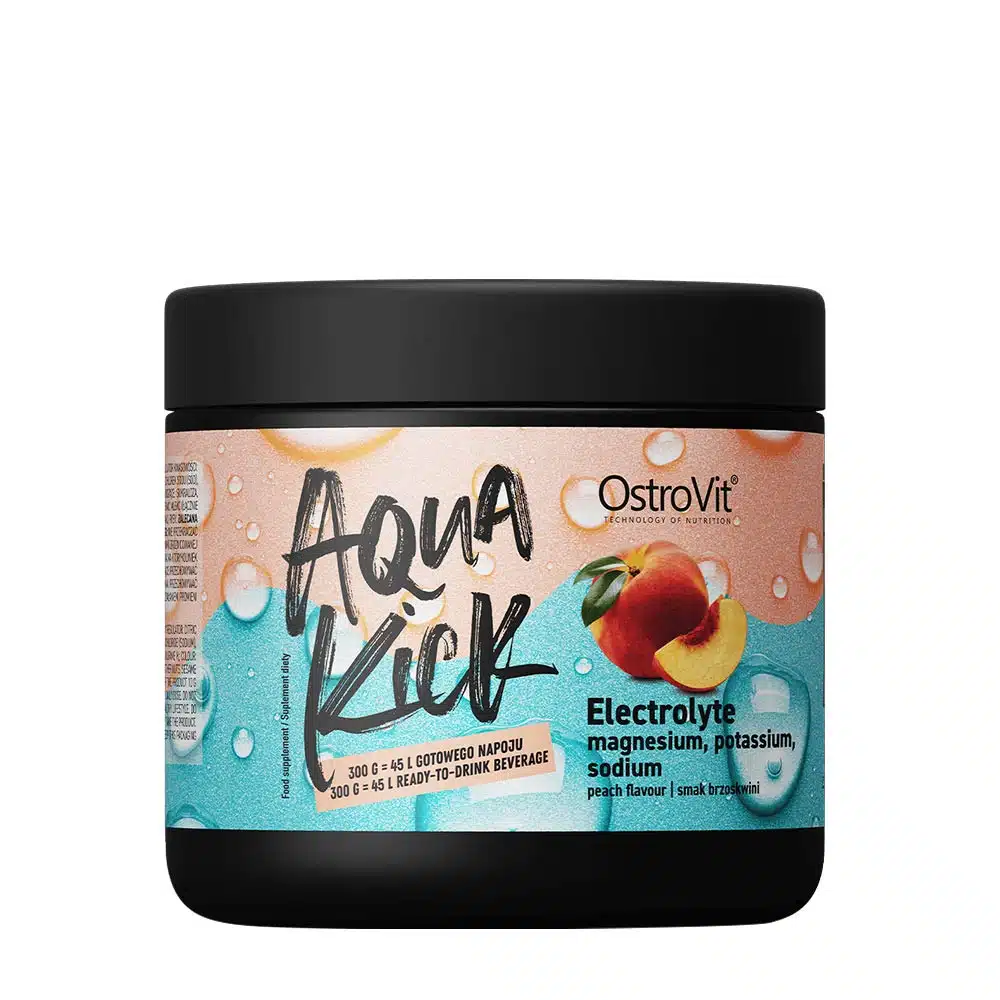 OstroVit - Aqua Kick Elektrolyt, 300 g, Persika | Nya produkterViktkontrollÅterhämtning efter cykelnFitness och träning | Apoteka