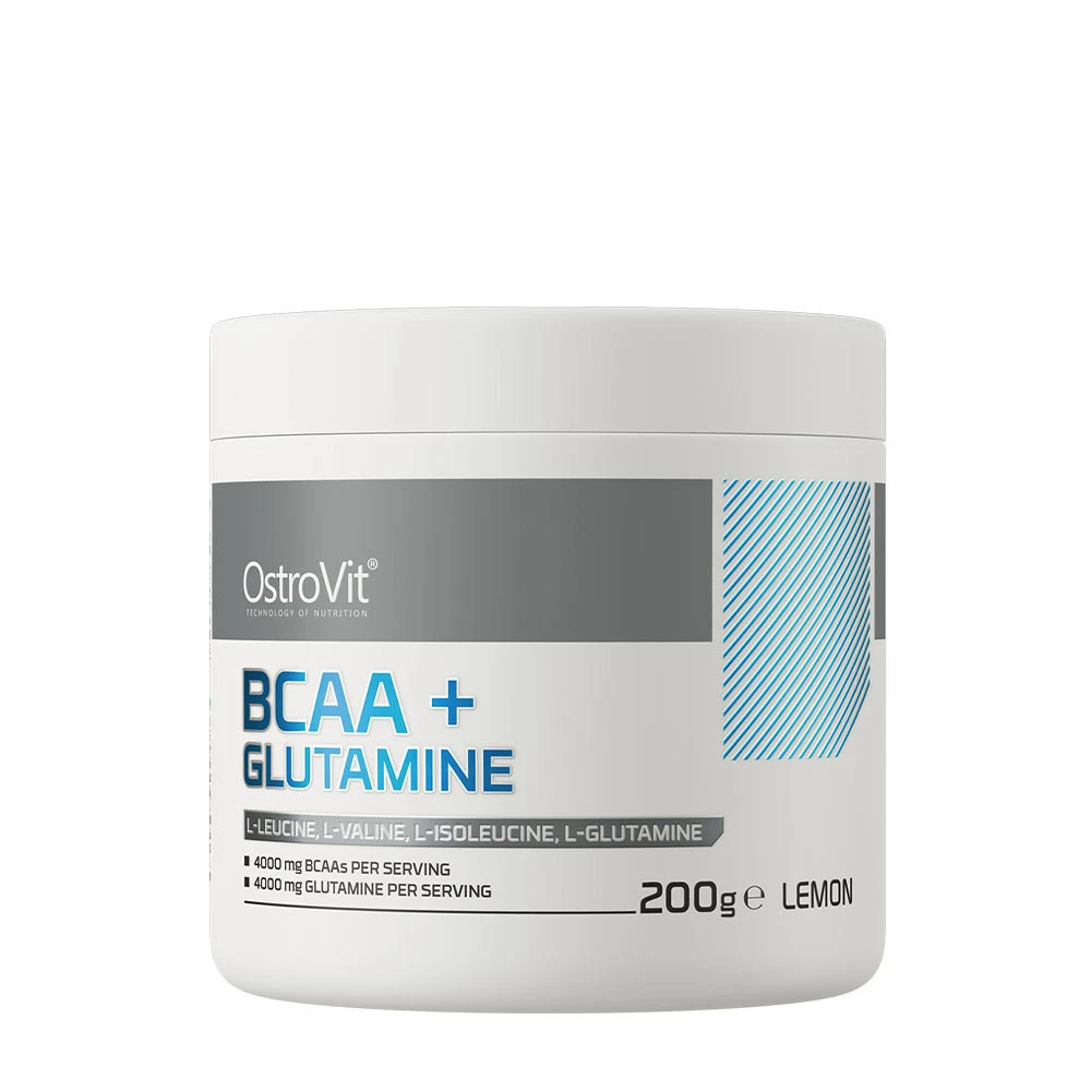 OstroVit - BCAA + Glutamin, 200 g, Citron | Aminosyror och BCAAHälsokostBCAA och EAAGlutamin | Apoteka