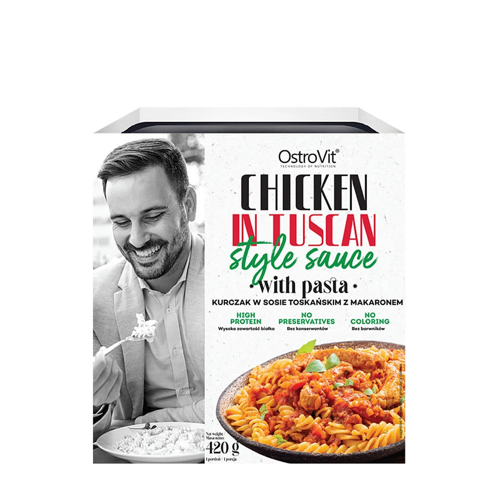 OstroVit - Kycklingrätt i toscansk sås med pasta, 420 g | Hälsokost | Apoteka