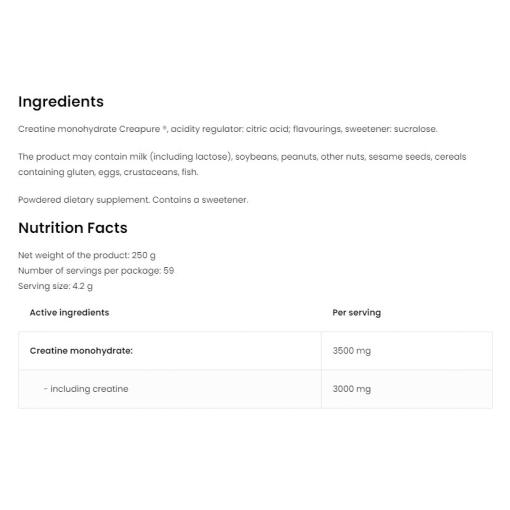 OstroVit - Kreatinmonohydrat Creapure®, 250 g, Äpple-Mint - Bild 4