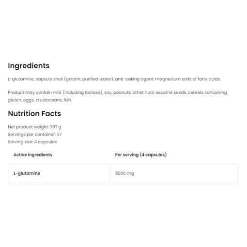 OstroVit - Glutamin 5000 mg, 150 kapslar - Bild 2