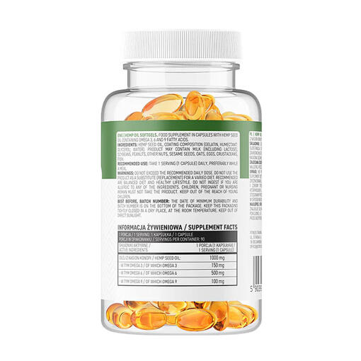 OstroVit - Hampolja, 90 kapslar - Bild 2