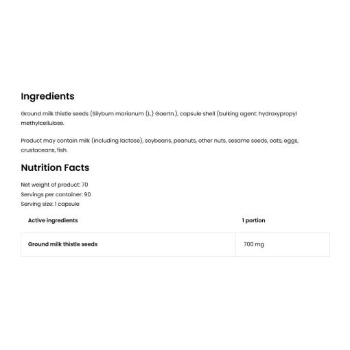 OstroVit - Milk Thistle VEGE, 90 kapslar - Bild 2