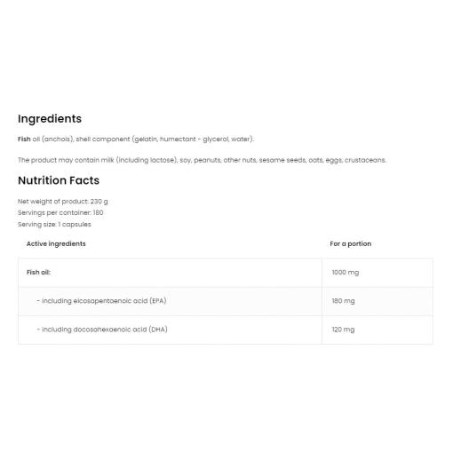 OstroVit - Omega 3, 180 kapslar - Bild 2