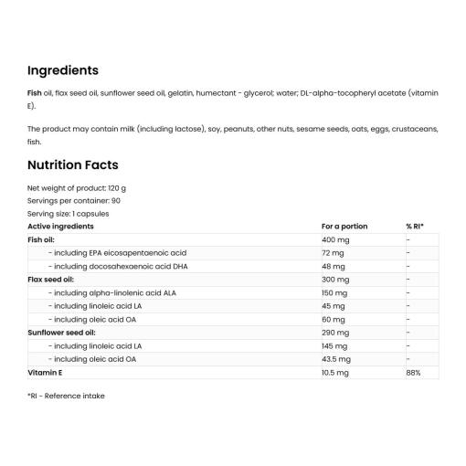 OstroVit - Omega 3-6-9, 90 kapslar - Bild 2