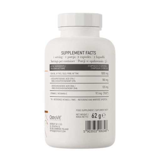 OstroVit - Omega 3 Lättsvalda Kapslar, 90 st - Bild 2