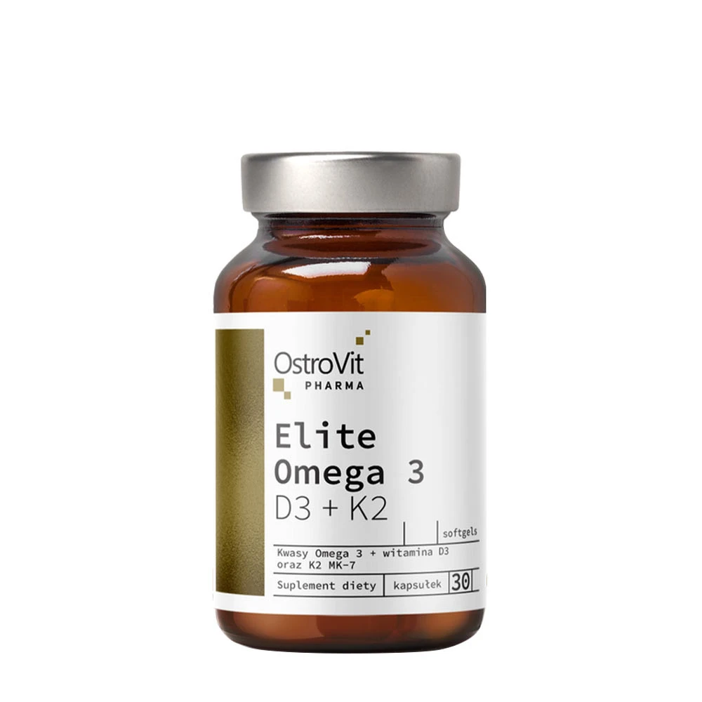 OstroVit - Pharma Elite Omega 3 D3 + K2, 30 kapslar | Vitaminer och MineralerD-vitaminK-vitaminHälsokostOmega & Näringsoljor | Apoteka
