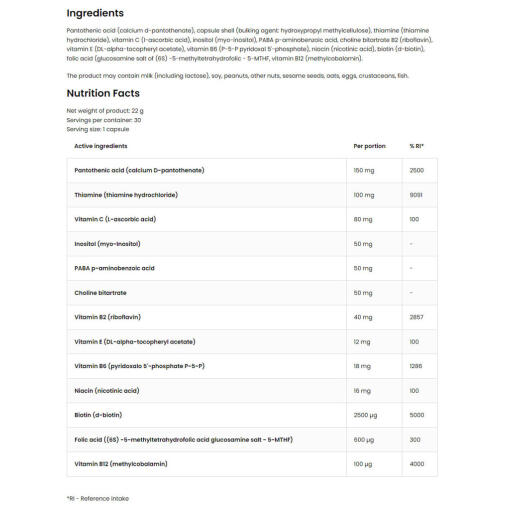 OstroVit - Pharma Methyl B-Complex, 30 kapslar - Bild 2