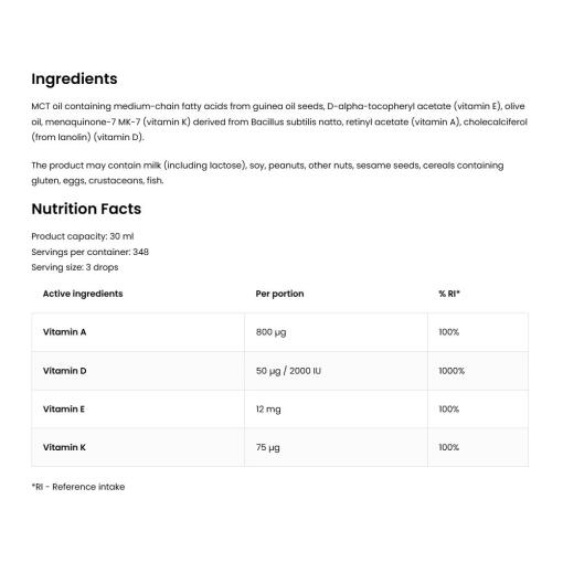 OstroVit - Pharma Vitamin ADEK Droppar, 30 ml - Bild 2