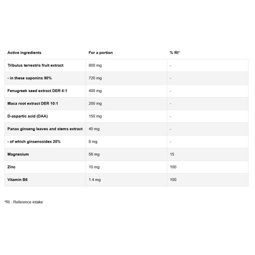 OstroVit - Testo Booster, 90 kapslar - Bild 2