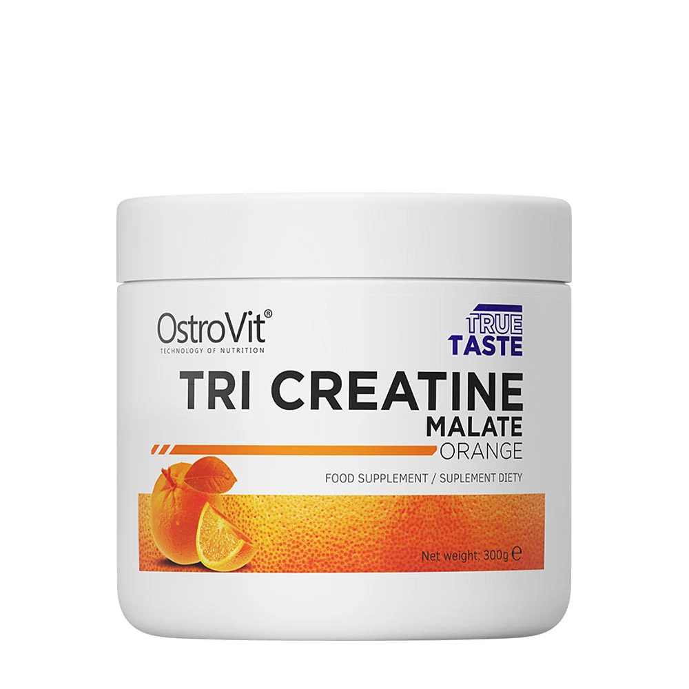 OstroVit - Tri-Kreatinmalat, 300 g, Apelsin | HälsokostKreatintillskottÅterhämtning efter träningGainers och kolhydrater | Apoteka