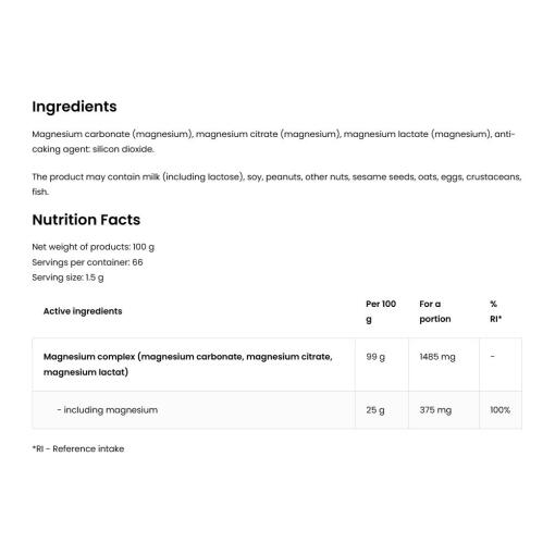 OstroVit - Triple Magnesium, 100 g - Bild 4