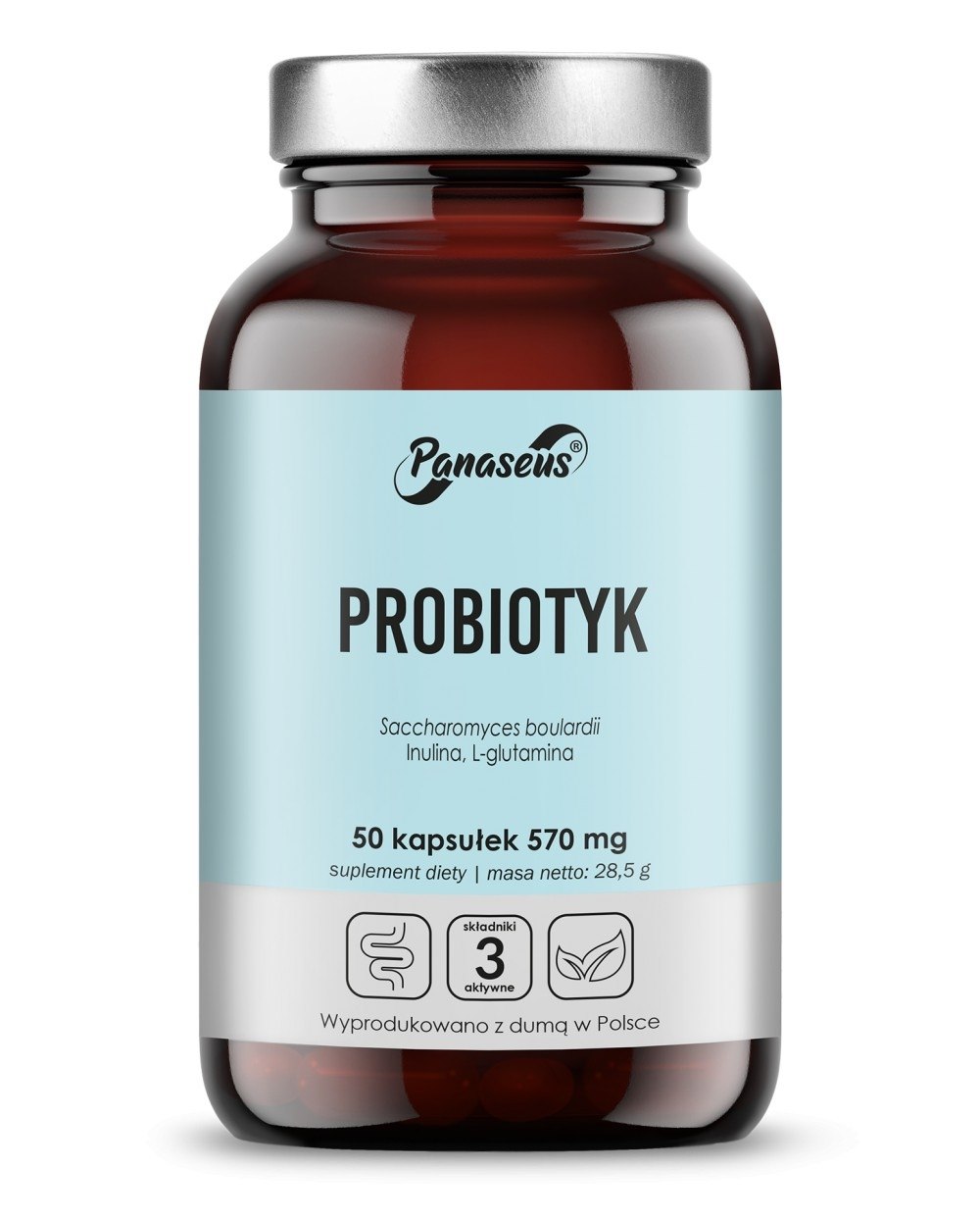 Panaseus - Probiotika, 50 kapslar | Vitaminer och MineralerHälsa och välbefinnandeMatsmältningshälsaProbiotikaGlutamin | Apoteka