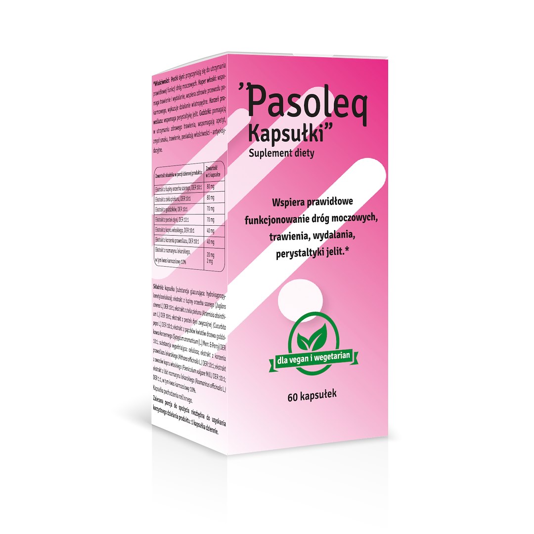 Polskie Centrum Farmaceutyczne - PCF Pasoleq Rengörande, 60 kapslar | Vitaminer och MineralerMatsmältningshälsaUrinvägshälsa | Apoteka