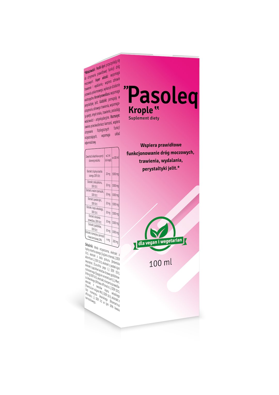 Polskie Centrum Farmaceutyczne - PCF Pasoleq Rengöringsdroppar, 100 ml | Vitaminer och MineralerMatsmältningshälsaUrinvägshälsakumminÖrter och växtbaserade preparat | Apoteka