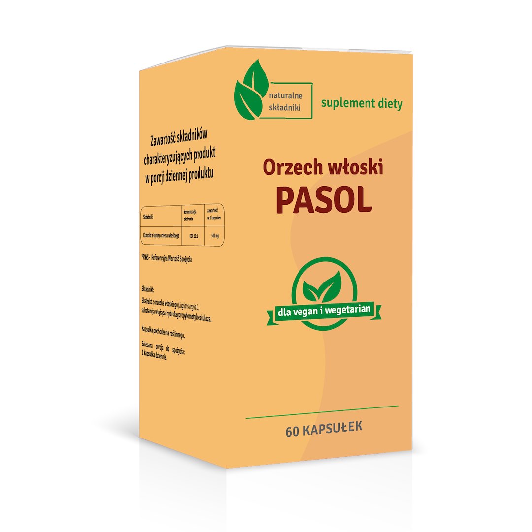 Polskie Centrum Farmaceutyczne - PCF Walnut PASOL, 60 kapslar | Vitaminer och MineralerHälsa och välbefinnandeÖrttillskottMatsmältningshälsaÖrter och växtbaserade preparat | Apoteka