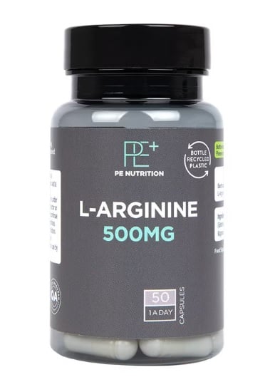 Holland &amp; Barrett - PE Nutrition L-Arginin, 500 mg - 50 kapslar | Aminosyror och BCAAIndividuella aminosyrorHälsokostFitness och träningL-arginin | Apoteka