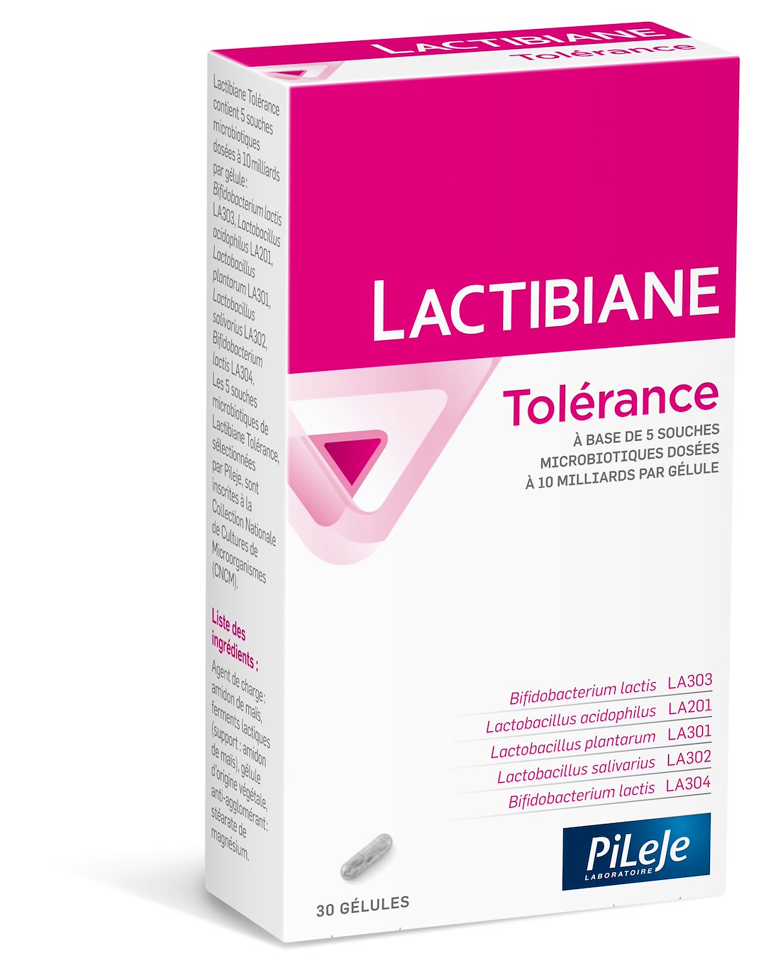 PiLeJe - Lactibiane Tolerans, 30 kapslar | Vitaminer och MineralerHälsa och välbefinnandeMatsmältningshälsaProbiotikaAcidophilus – Mjölksyrabakterier för Mage & Tarmflora | Apoteka