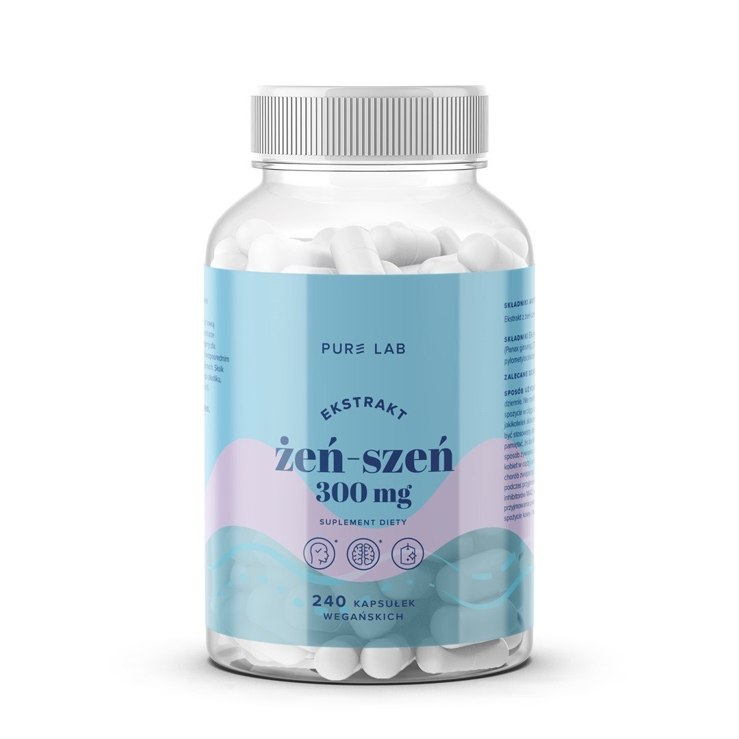 Pure Lab - Ginsengextrakt, 300 mg (240 kapslar) | Vitaminer och MineralerGinseng | Apoteka