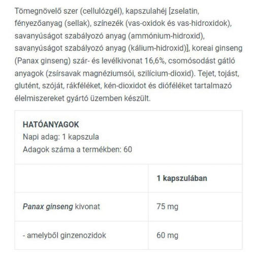 BioTechUSA - Panax Ginseng, 60 kapslar - Bild 3