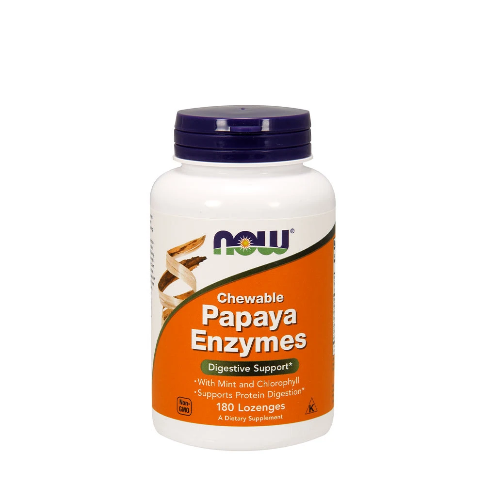NOW - Papayaenzym, 180 tuggtabletter | Vitaminer och MineralerVeganska produkterHälsa och välbefinnandeHälsokostMatsmältningshälsaEnzymer | Apoteka
