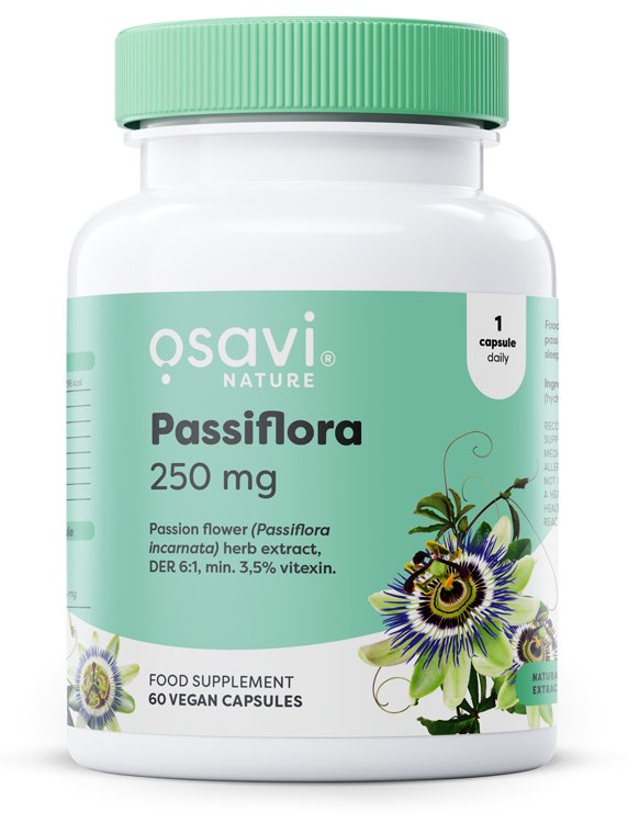 Osavi - Passiflora, 250 mg - 60 vegankapslar | Hälsa och välbefinnandeHälsokostFörbättra humöretAshwagandhaHumörförbättring | Apoteka