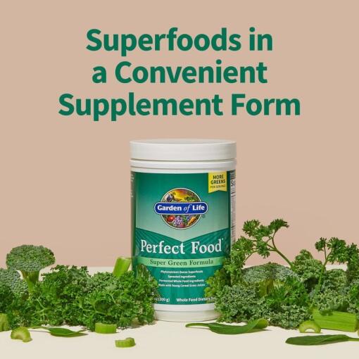 Garden of Life - Perfekt Föda Supergrön Formel, Pulver - 600g - Bild 6