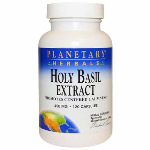 Planetary Herbals - Holy Basil Extrakt, 450 mg, 120 kapslar - Bild 2