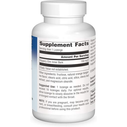 Planetary Herbals - Slippery Elm Pastiller, Tangerin 150 mg, 200 stycken - Bild 3