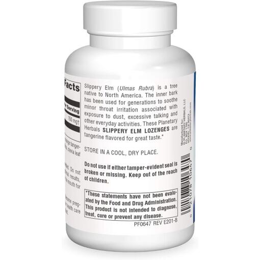 Planetary Herbals - Slippery Elm Pastiller, Tangerin 150 mg, 200 stycken - Bild 4