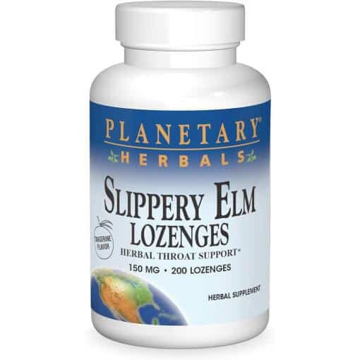 Planetary Herbals Slippery Elm Lozenges Tangerine 150mg 200 pastilles