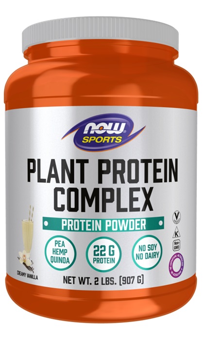 NOW Foods - Plant Protein Complex, Krämig Vanilj - 907g | Veganska produkterHälsokostVäxtproteinerVassleprotein | Apoteka