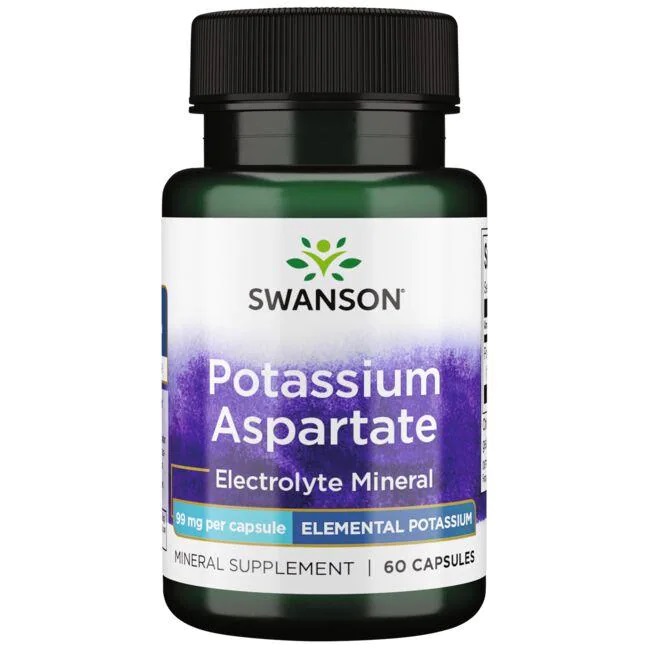 Swanson - Kaliumaspartat, 99 mg, 60 kapslar | Vitaminer och MineralerHälsa och välbefinnandeHälsokostKalium | Apoteka