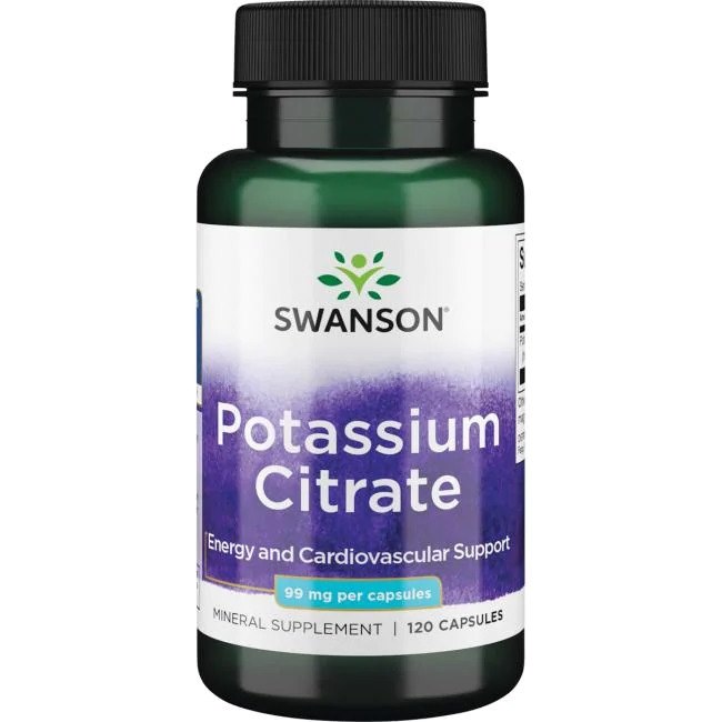 Swanson - Kaliumcitrat, 99 mg - 120 kapslar | Vitaminer och MineralerVissa mineralerHälsokostKalium | Apoteka