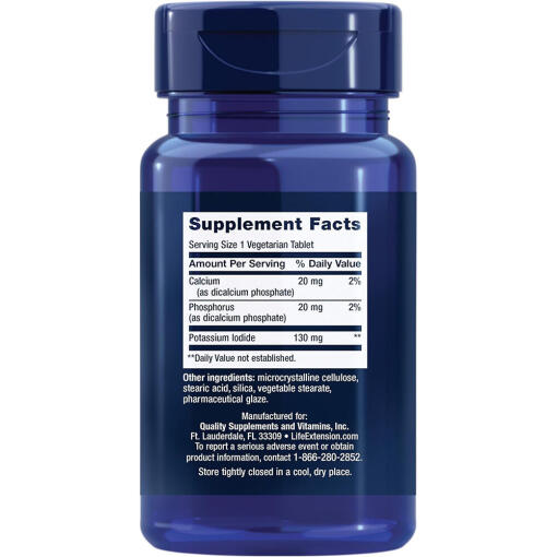 Life Extension - Kaliumjodid, 130 mg, 14 tabletter - Bild 3